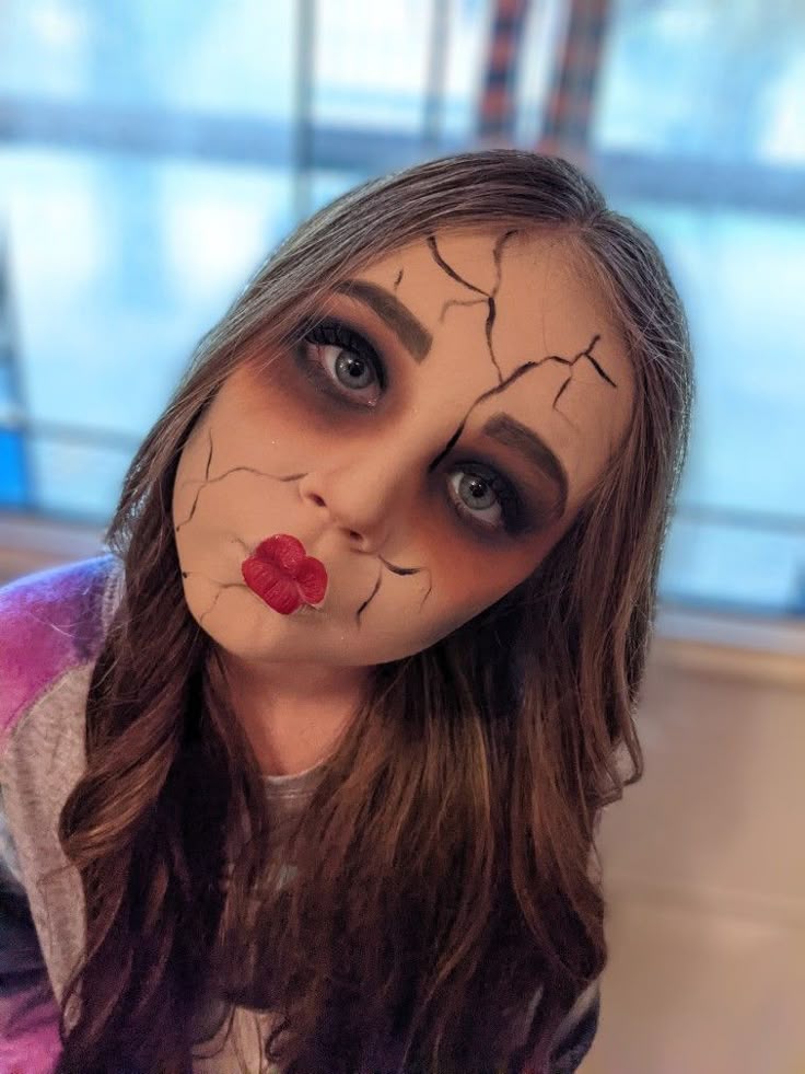 Broken Doll Makeup