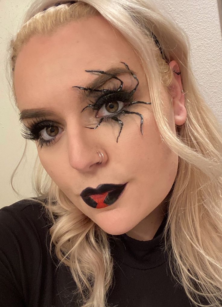halloween spider makeup