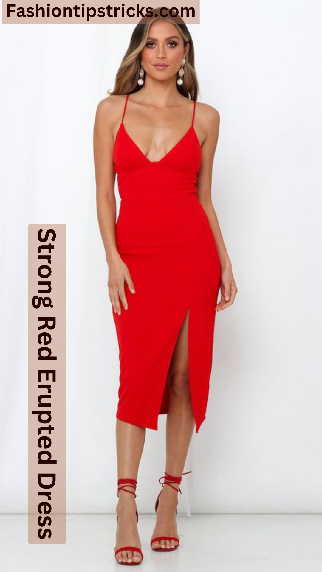 Strong Red Erupted Dress Strong Red Erupted Dress