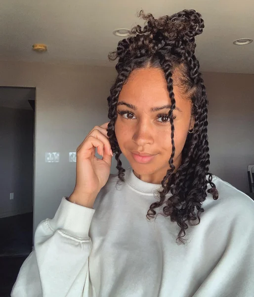 Passion Twist Half-Up Bun for Homecoming