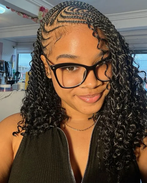 Boho Lemonade Braids with Curly Ends