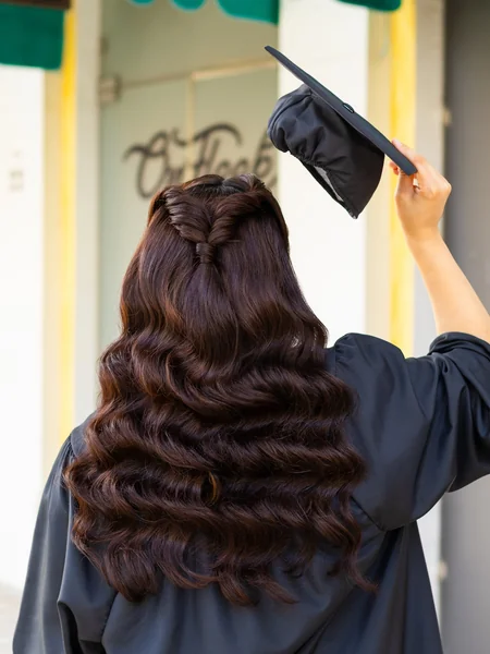 Half-Up Braided Detail with Long Waves