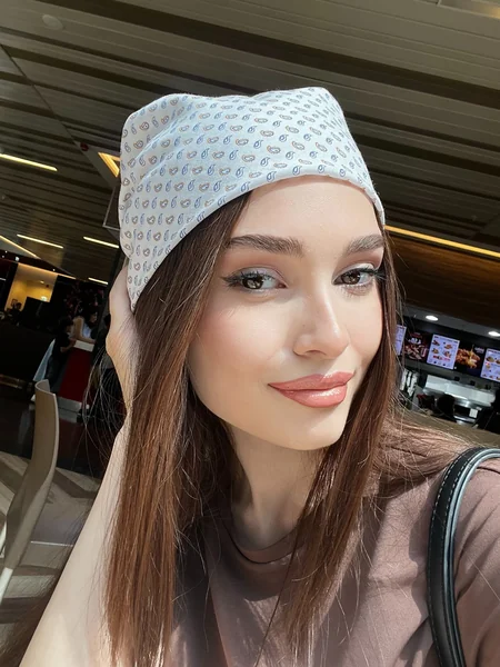 Cream Pattern Headband