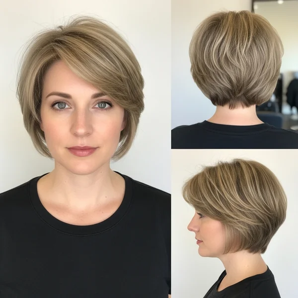 Short Hairstyle Women Fine Hair