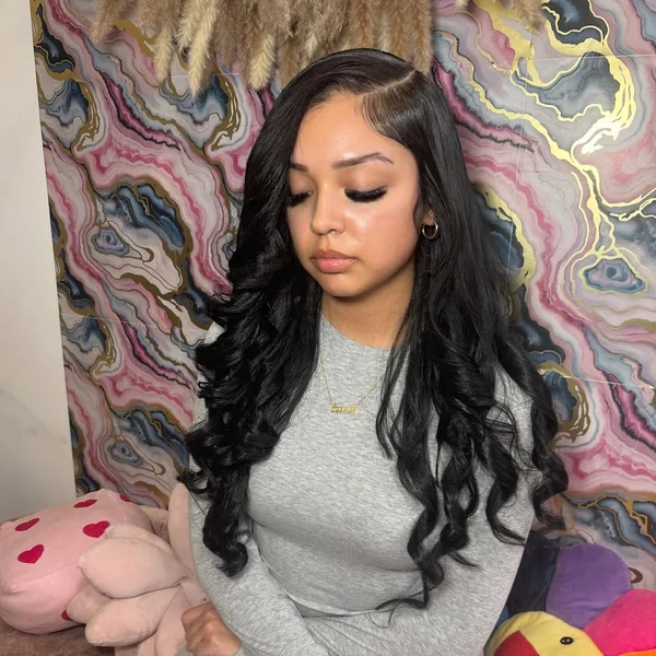 Long Body Wave Quick Weave Side Part