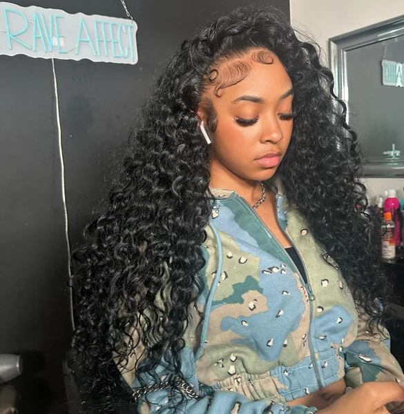 Curly Long Quick Weave No Leave Out