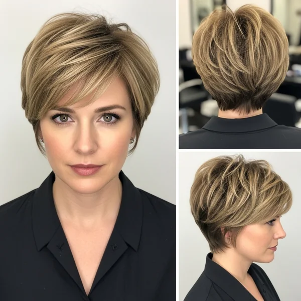 Short Pixie Hairstyle Women