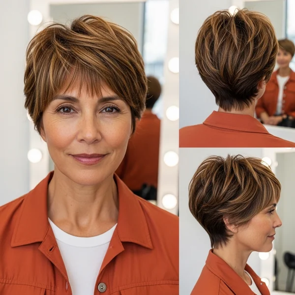 Piecey Caramel Cropped Layers