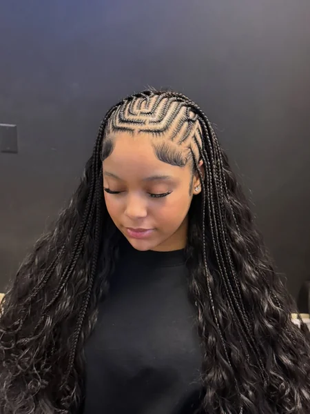 Geometric Braid Pattern Quick Weave with Wavy Ends