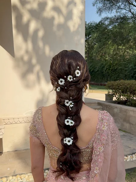 Braided Style with Daisies and Pearls