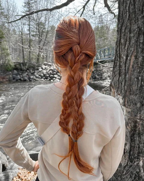 Ginger Messy Braid Ponytail