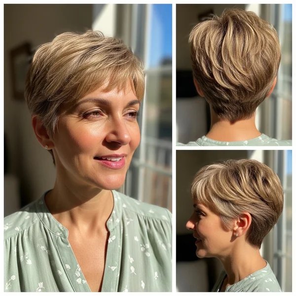 Short Golden Textured Layers