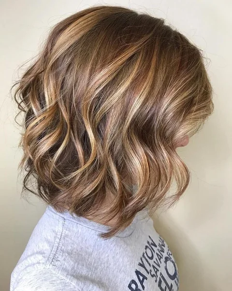 Sun-Kissed Textured Bob with Dimensional Waves