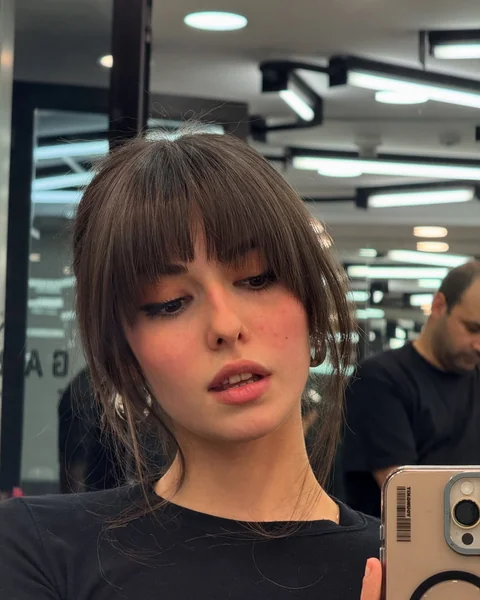 Short Dark Bob with Blunt Micro Bangs