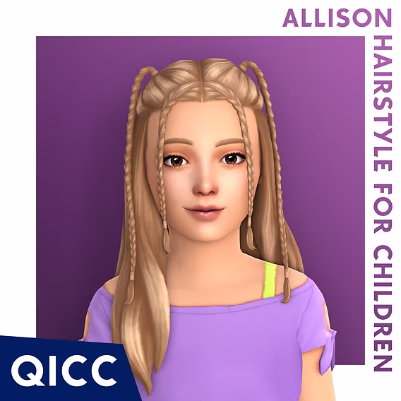 Allison Hair | Sims 4 Child CC
