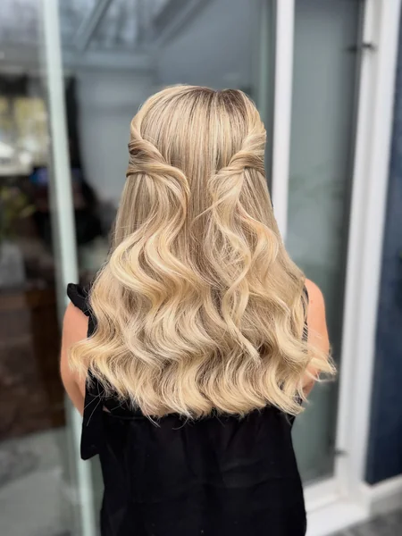 Half Up Half Down with Twisted Back