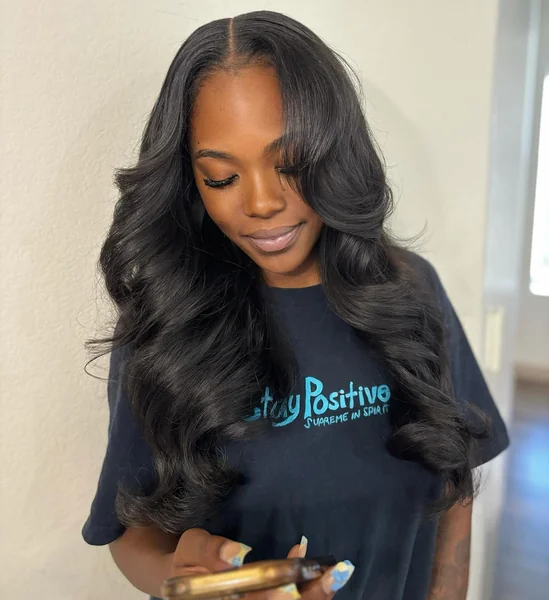Middle Part Long Body Wave Weave