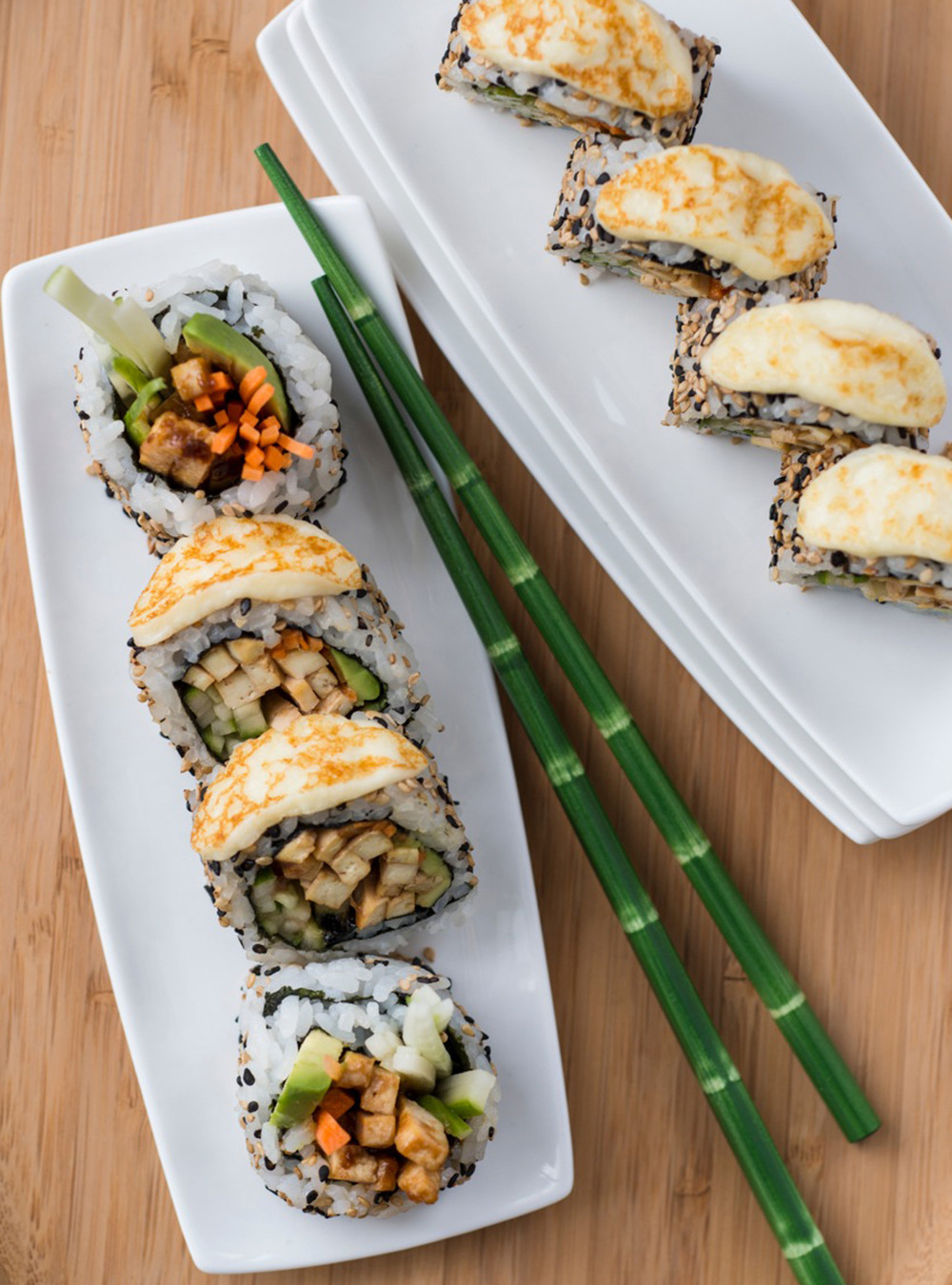 Vegetarian Sushi Rolls with Tofu, Ginger and Grilled Cheese | RICARDO