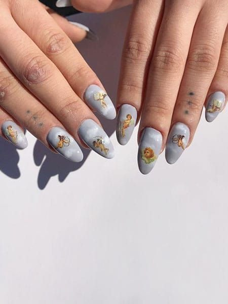 35 Angel Nails Designs For a Whimsical Look