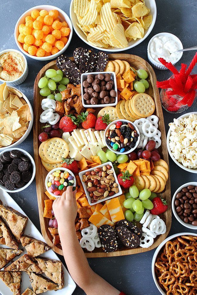 Sweet and Salty Snack Board-the perfect party food for easy ...