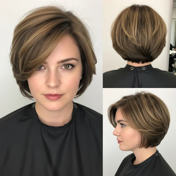 Short Hairstyle Women Round Face