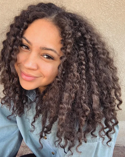 Natural Loose Curls for Homecoming