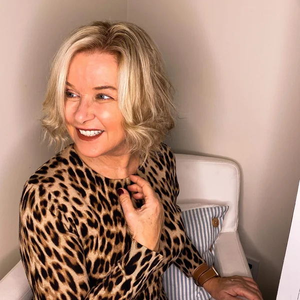 Tousled Blonde Bob for Women Over 50
