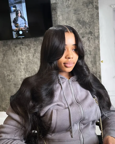 Long Body Wave Quick Weave Middle Part Voluminous