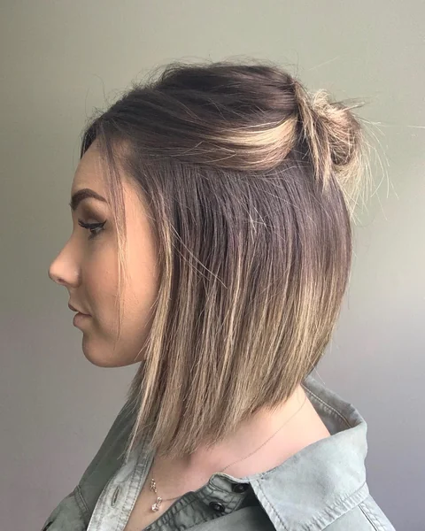 Half-Up Top Knot for Short Hair
