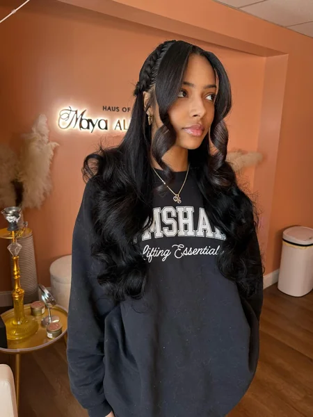 Quick Weave with Side Braid Detail and Body Wave