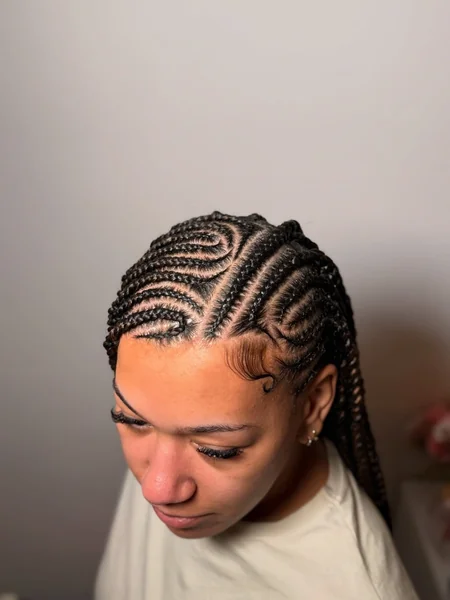 Lemonade Braids with Intricate Swirl Design