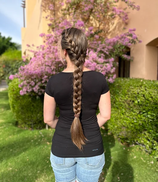 Single French Braid Down the Back