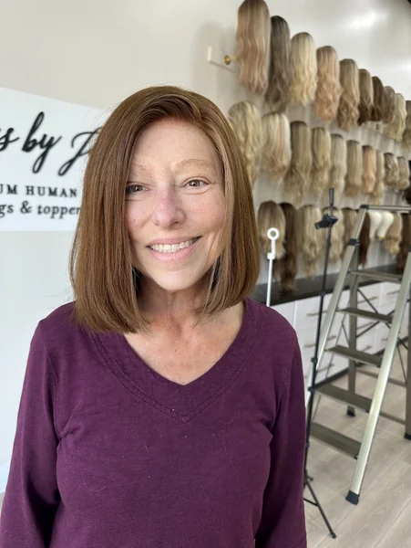 Brunette Bob for Women with Thinning Hair