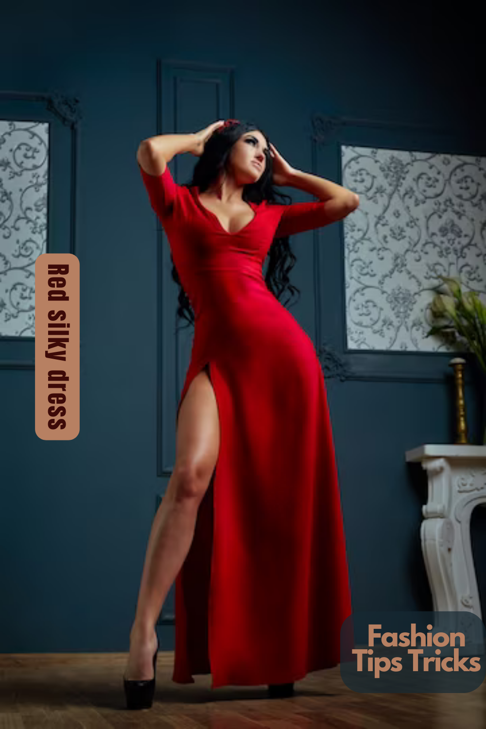 Red silky dress Red silky dress