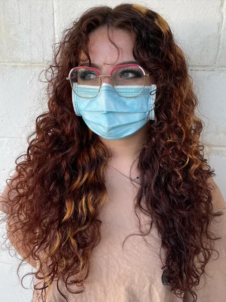 Long Curly Calico Hair with Auburn and Copper Tones