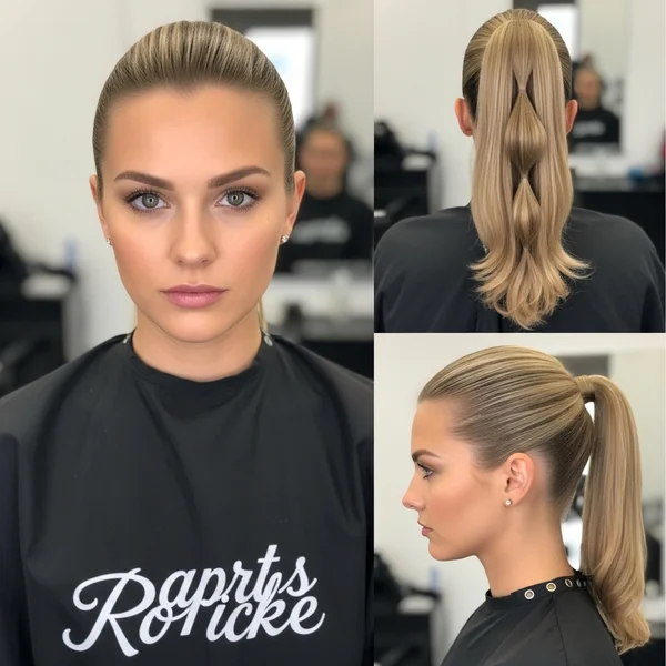 3 Part Slick Back Ponytail