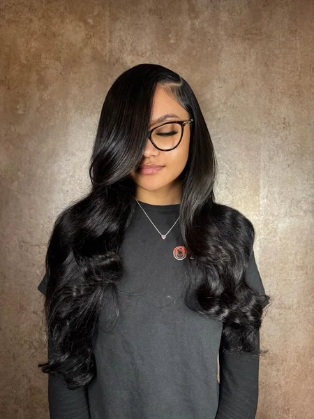 Long Body Wave Quick Weave with Bangs