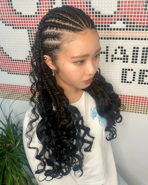 Full All-Back Cornrow Hairstyle