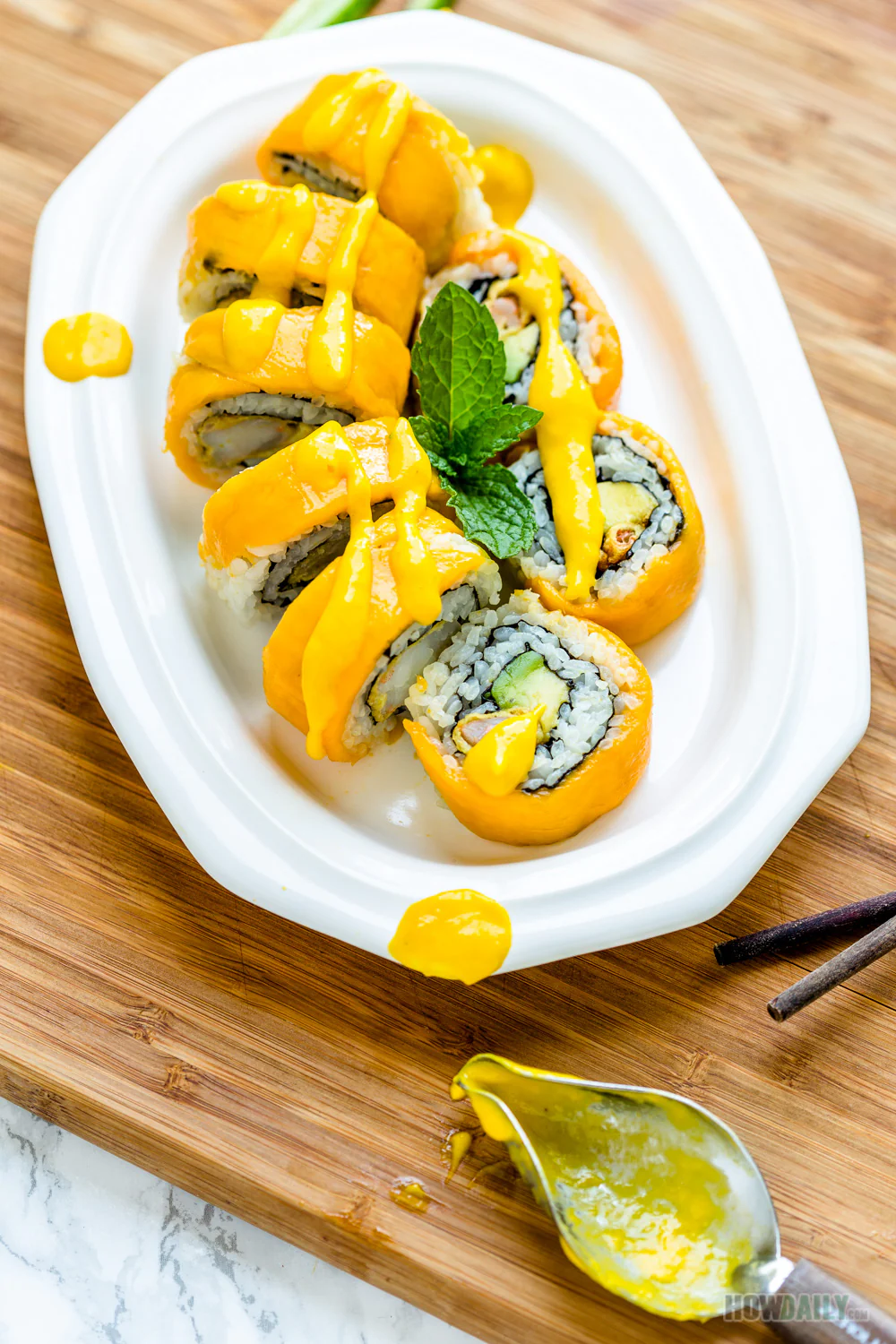 What to make with mangoes? Mango sushi rolls! – Oya Abeo