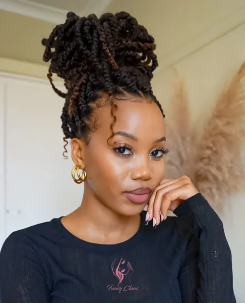 Natural Twist Bun Updo