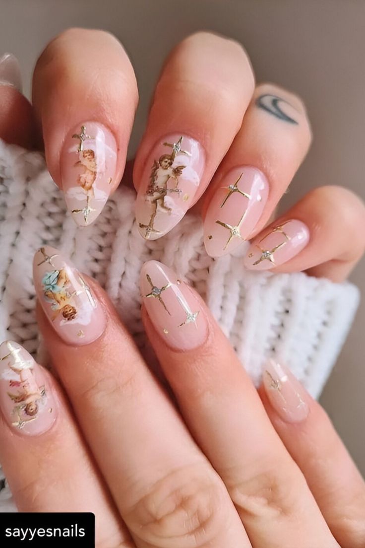 30 Breathtaking Angel Nail Designs