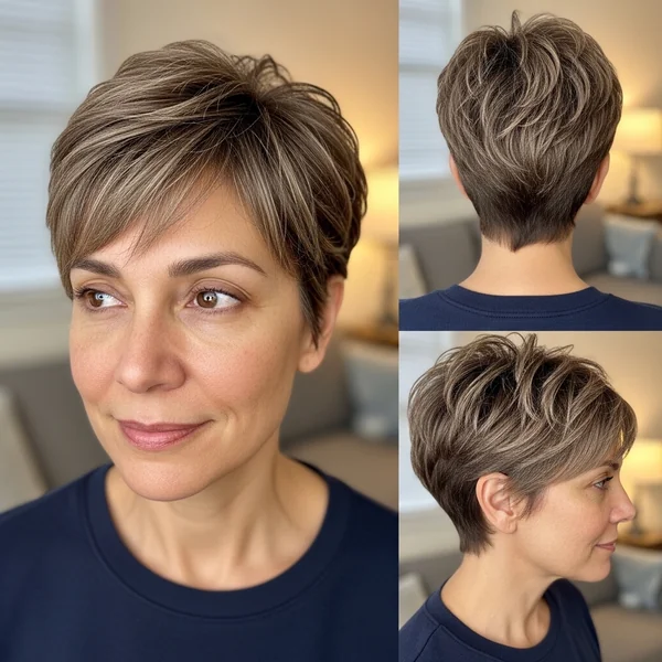 Tousled Short Layered Pixie