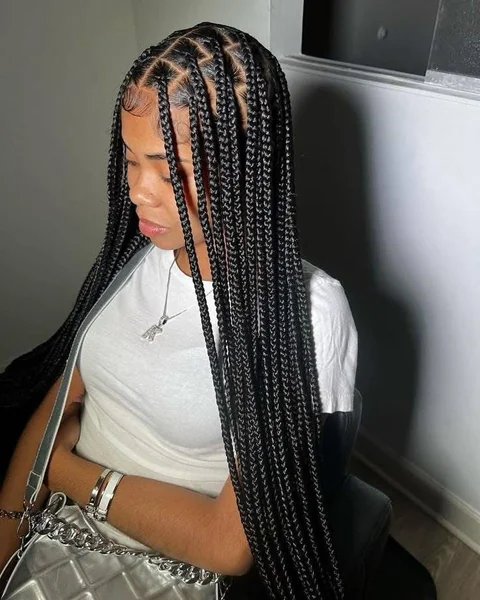 Classic Long Knotless Box Braids