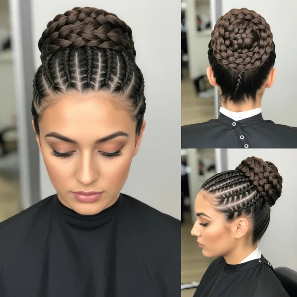Braided High Bun Hairstyles