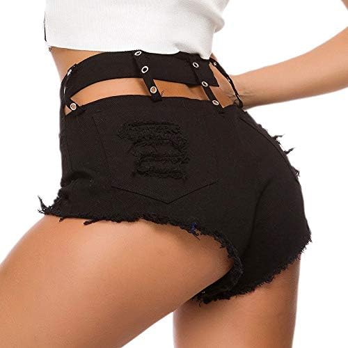 Amazon.co.jp: [SAGGQ] Women's Summer Denim Shorts Women's Ultra Short Sexy  High Waist Jeans Hot Pants Casual Style Club Clothes Washed Comfortable  Experience, Black : Clothing, Shoes & Jewelry