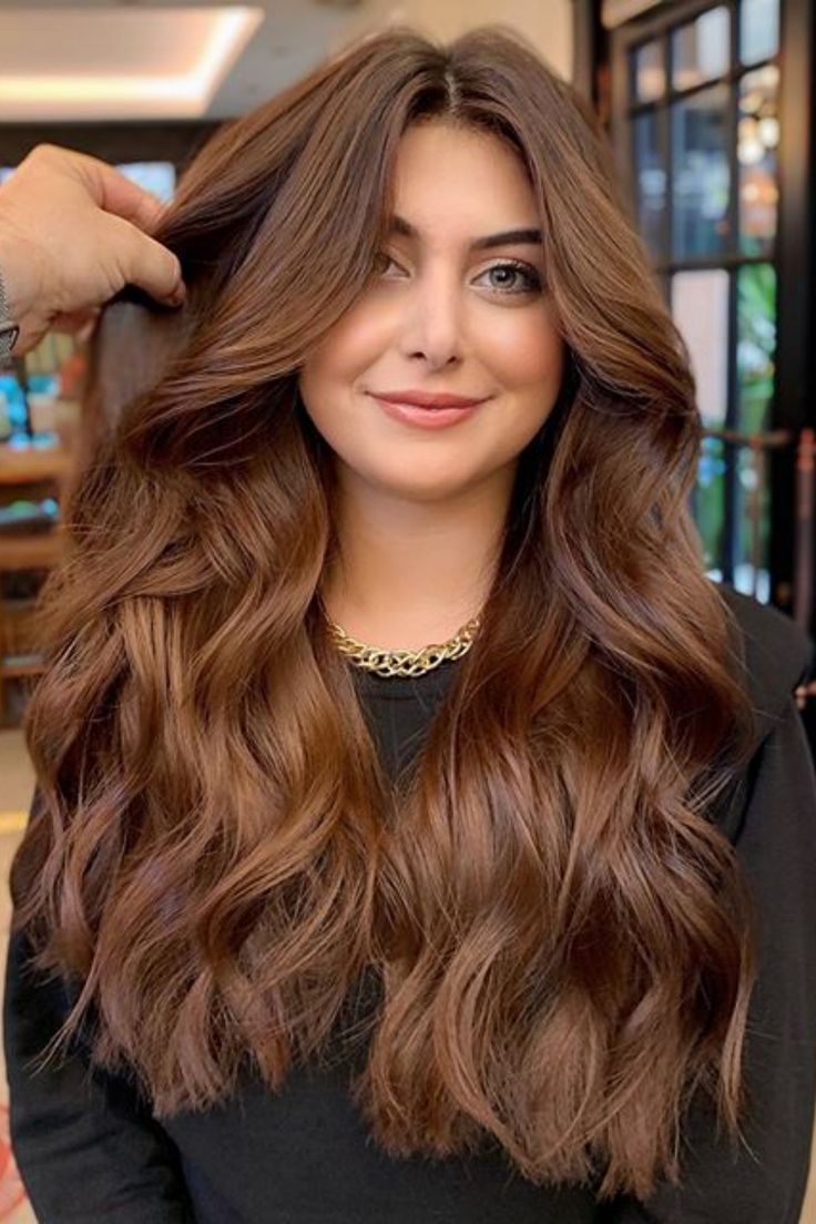 Shiny and Thick Chocolate Brown Hair
