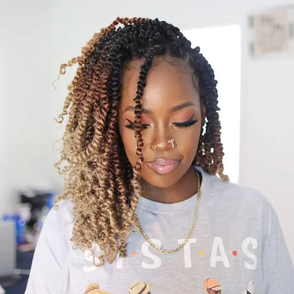Black-to-Caramel Passion Twists Down