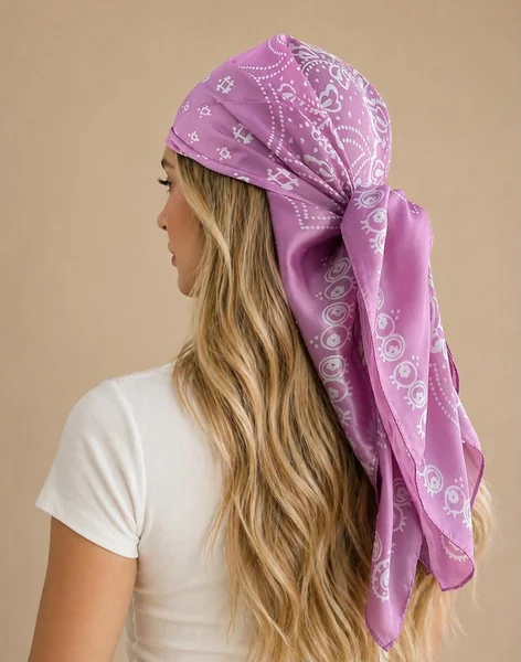 Purple Pink Large Scarf Bandana