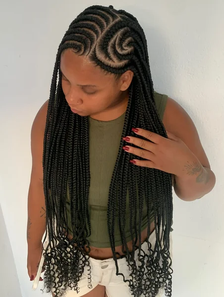 Jumbo Lemonade Braids with Curly Tips