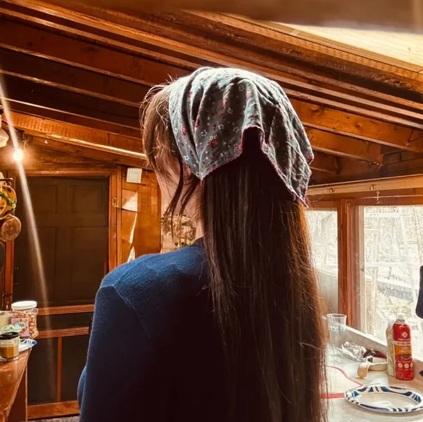 Pink White Cabin Bandana